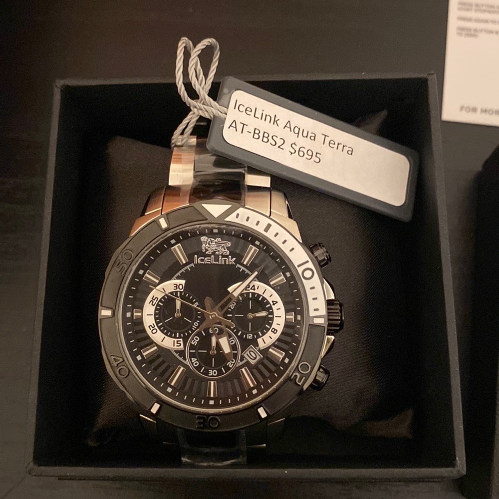 IceLink Aqua Terra Men’s watch. New with Tags!